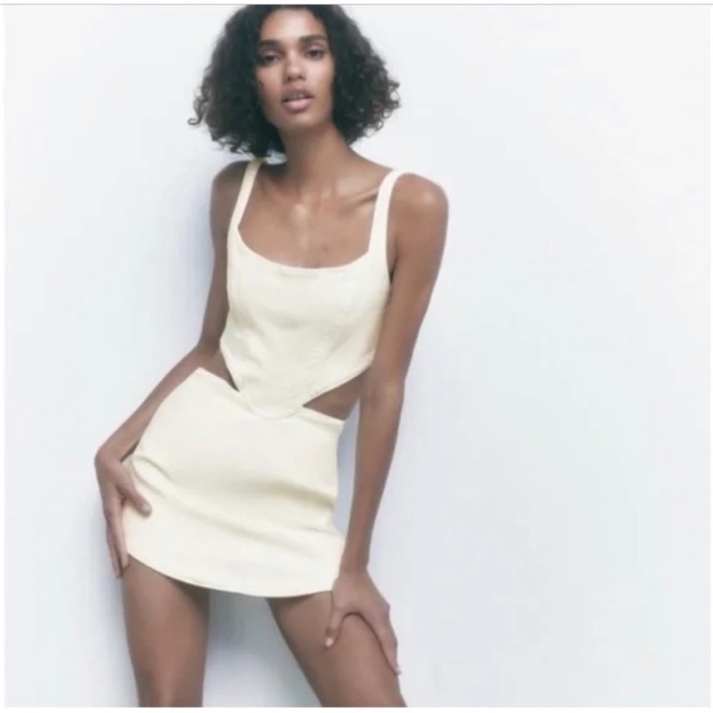 Zara cotton cut out Mini Dress